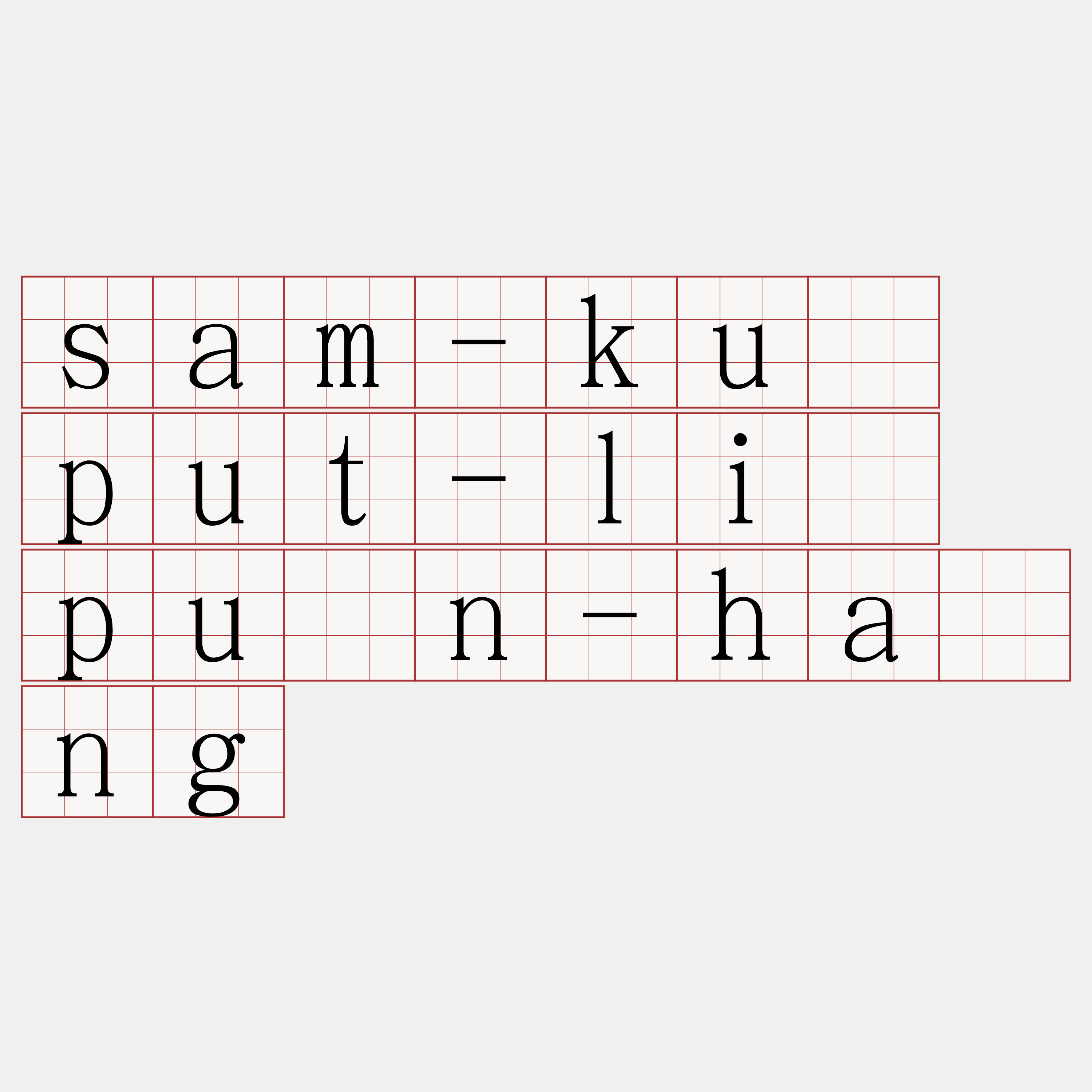 sam-kù put-lī pún-hâng